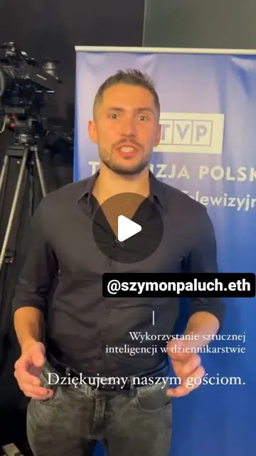 Still from the TVP Television Academy's report on the session about artificial intelligence in journalism
